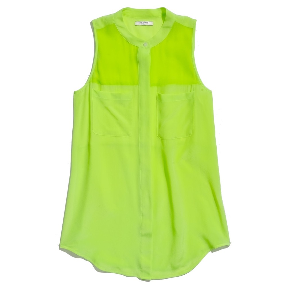 Madewell 100% silk cargo tank